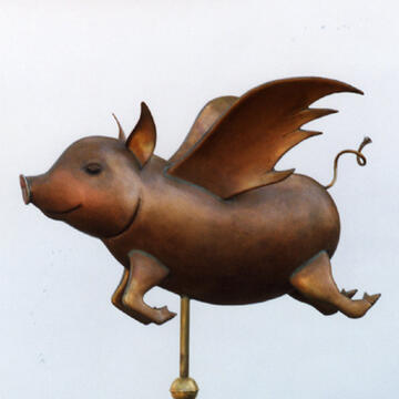 When Pigs Fly Weathervane